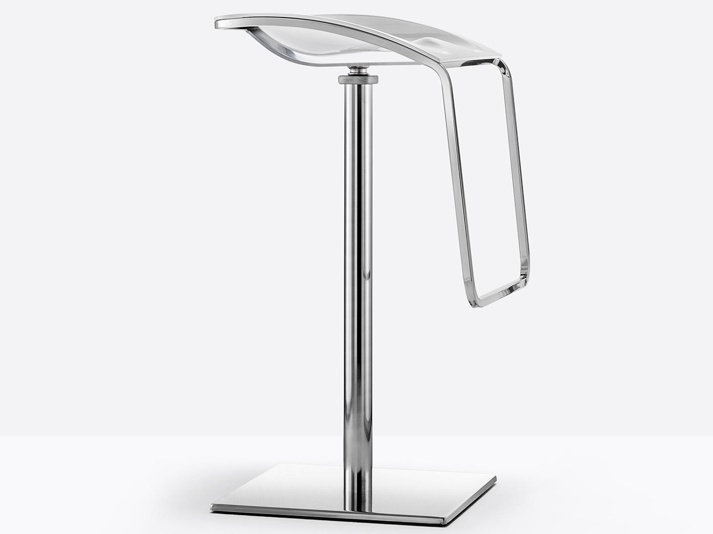 High stainless steel stool with footrest | Arod 560 by Pedrali