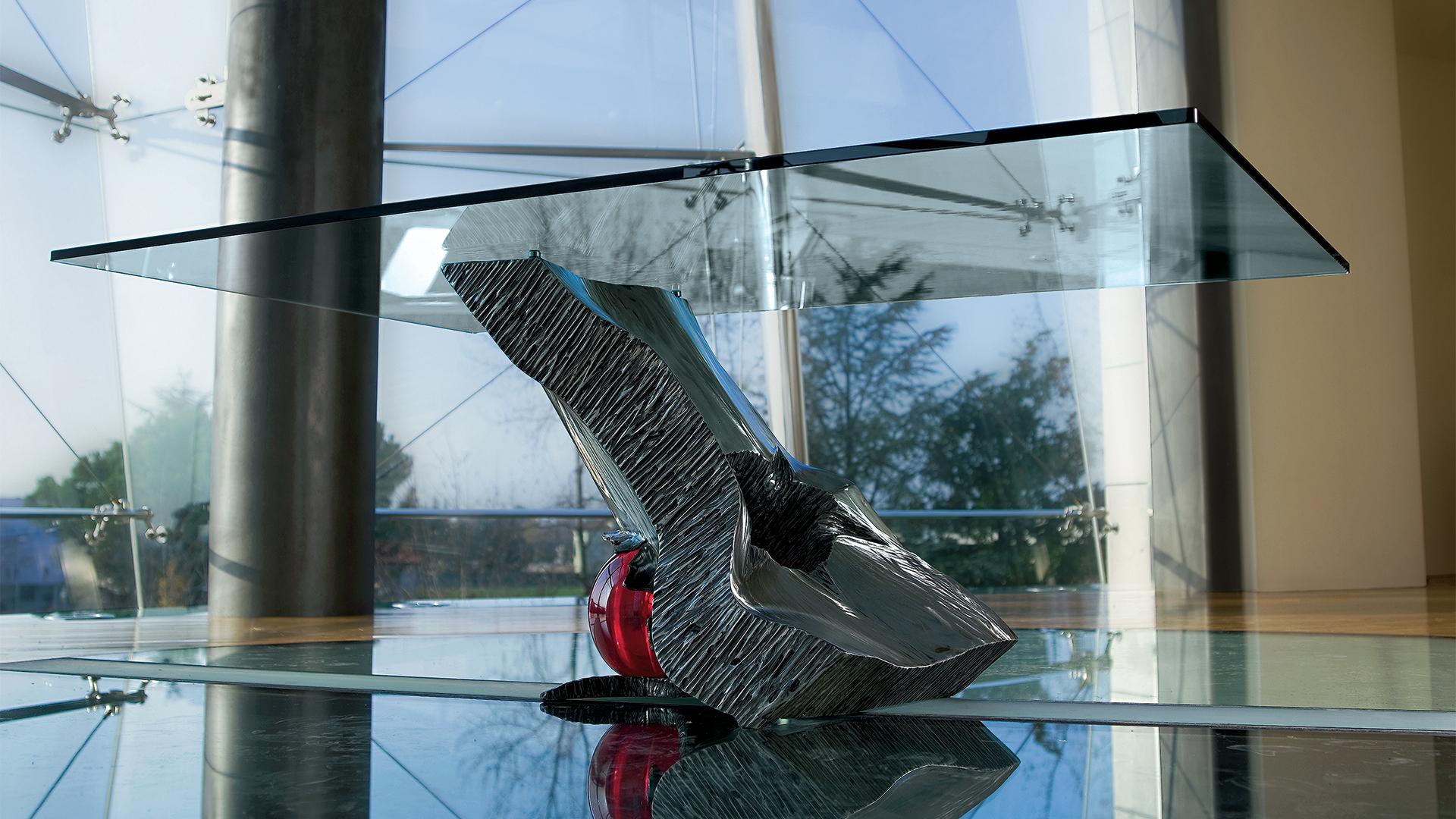 Rectangular glass and iron table | Impact by Reflex