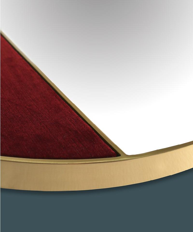 Round wall-mounted mirror | Half Moon by Borzalino