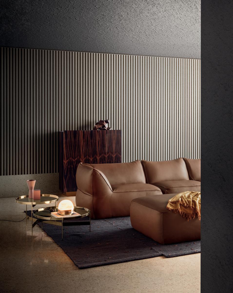 Modular leather sofa | Eden by Pianca