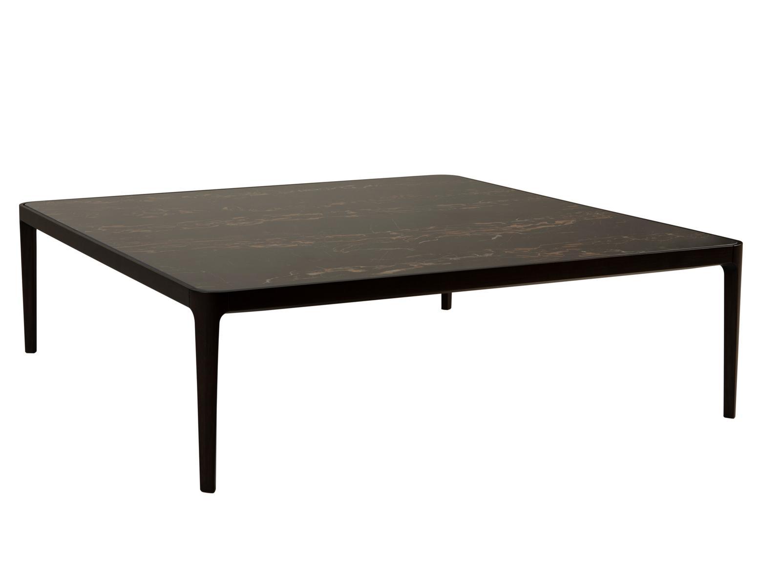 Low square porcelain stoneware coffee table | Fidelio by Tonin Casa