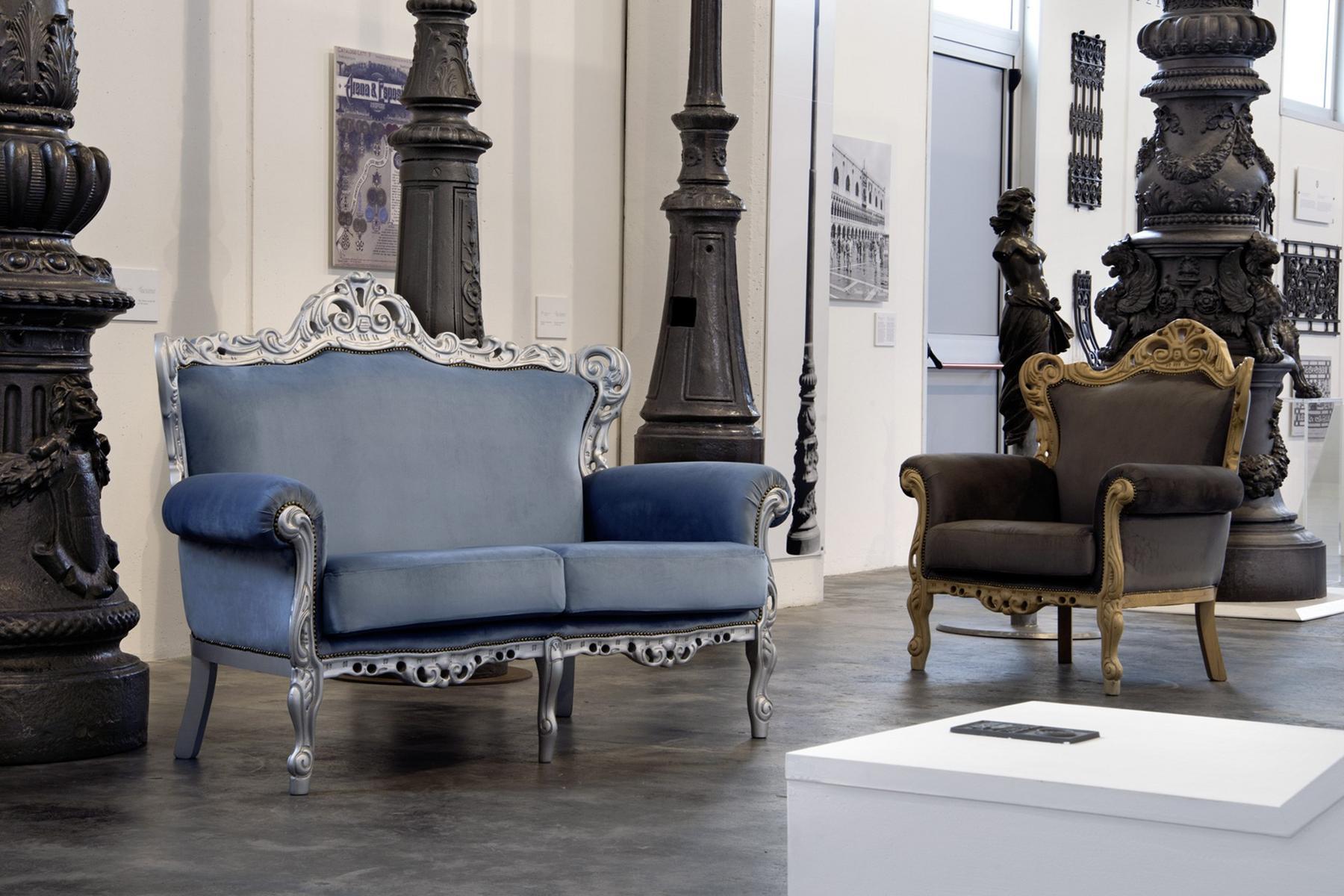 Upholstered fabric armchair | Barokko by Domingo salotti