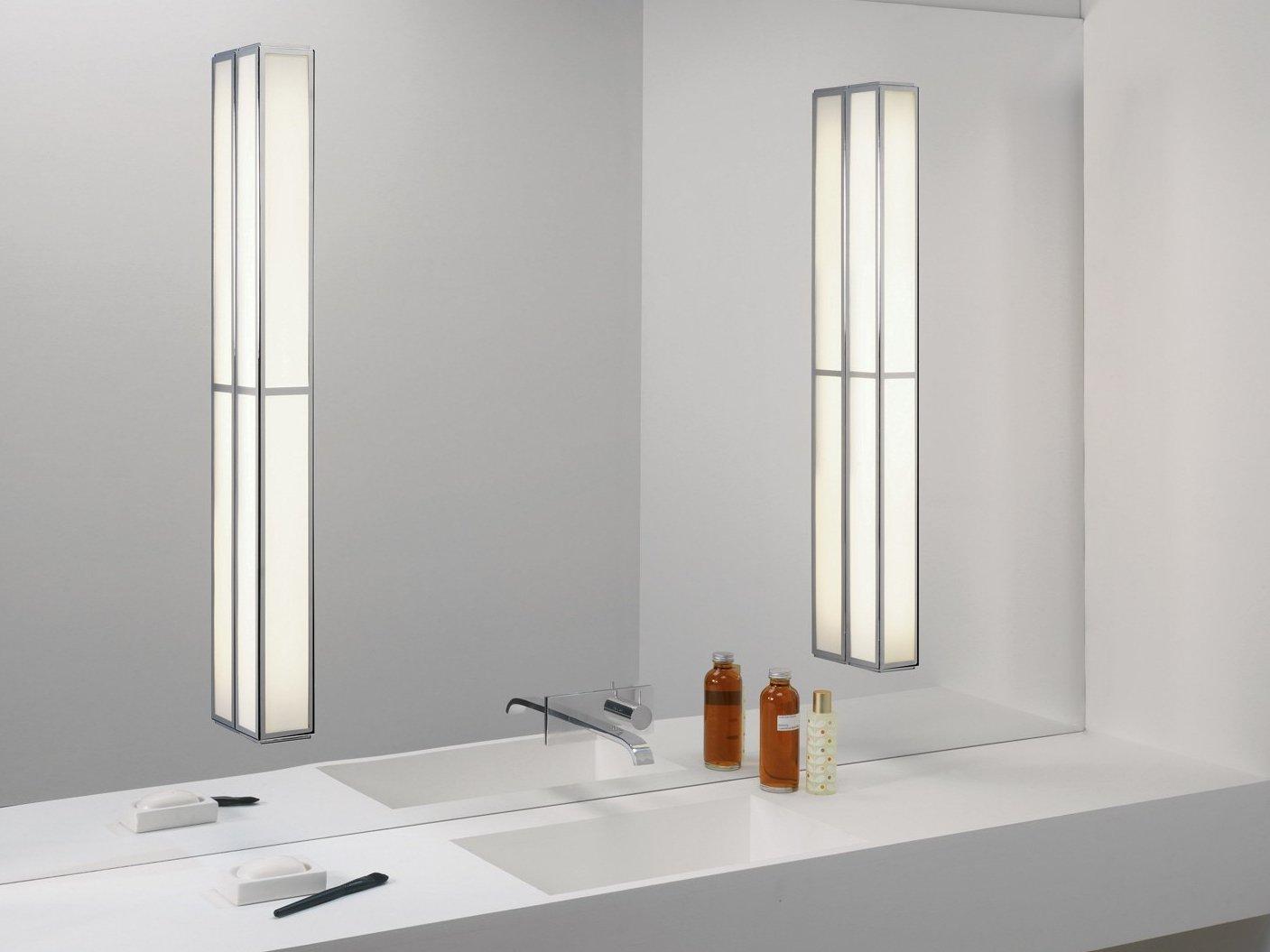 LED glass and steel wall lamp for bathroom | Mashiko by Astro lighting
