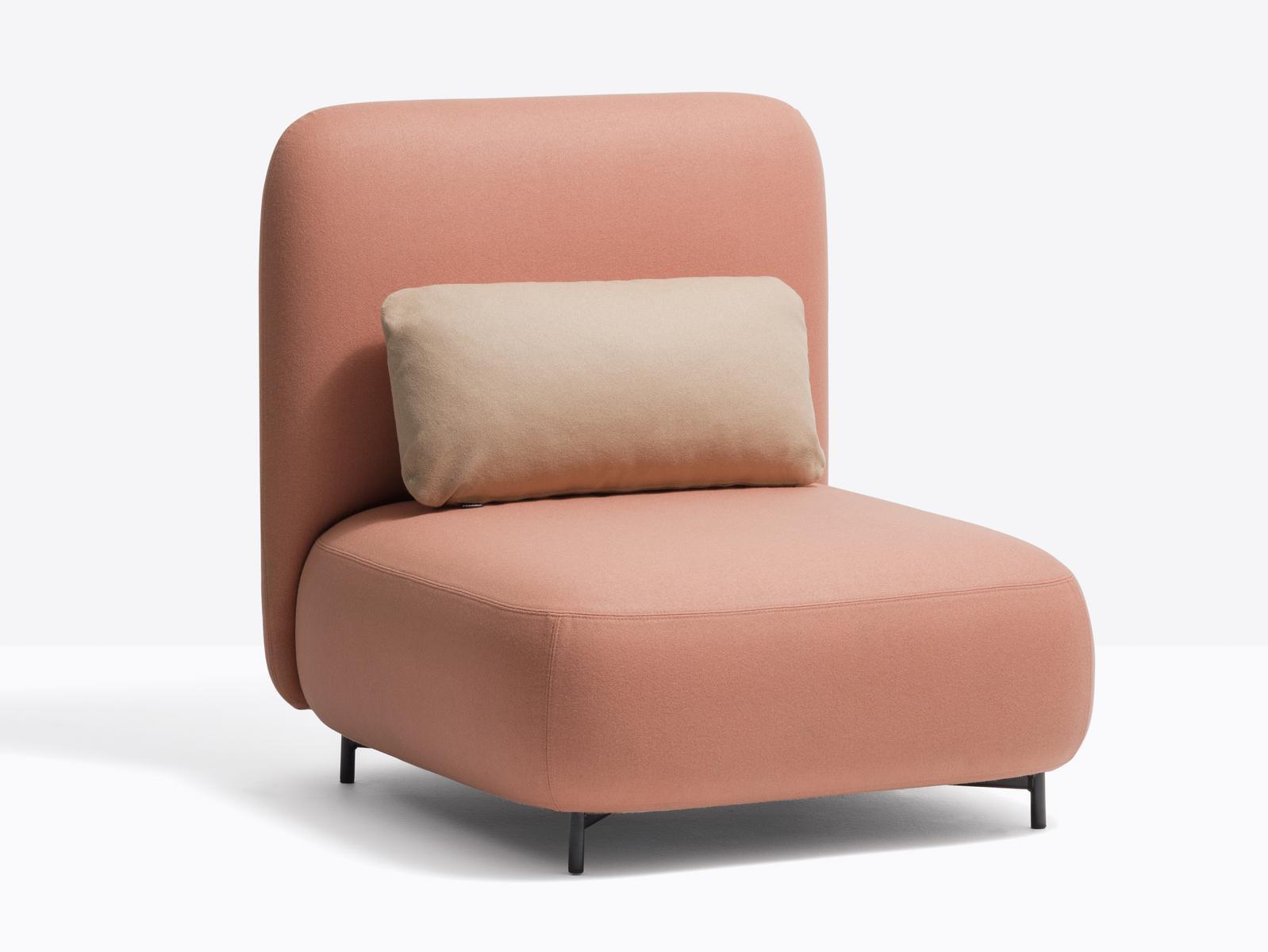 Upholstered fabric lobby chair | Buddy 212s by Pedrali