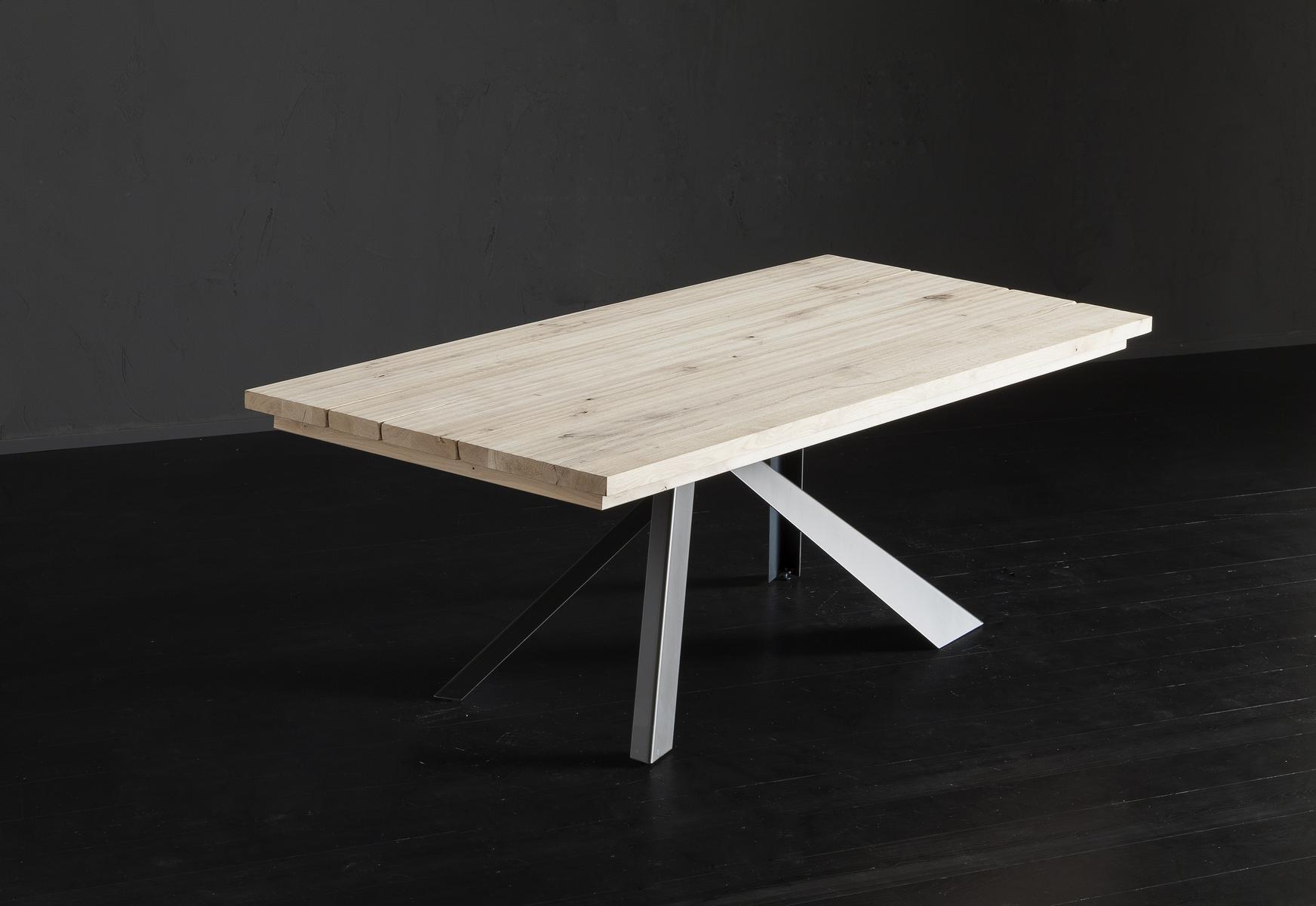 Rectangular wooden dining table | Madrid + Metal by Altacorte