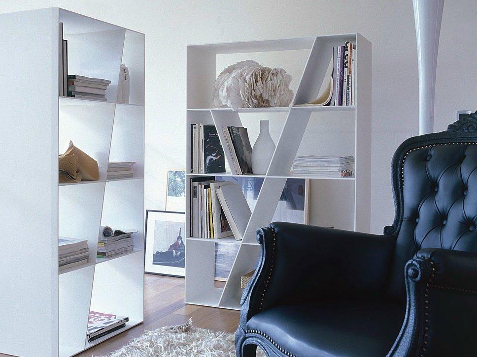 Open double-sided Corian® bookcase | Shelf by B&B Italia