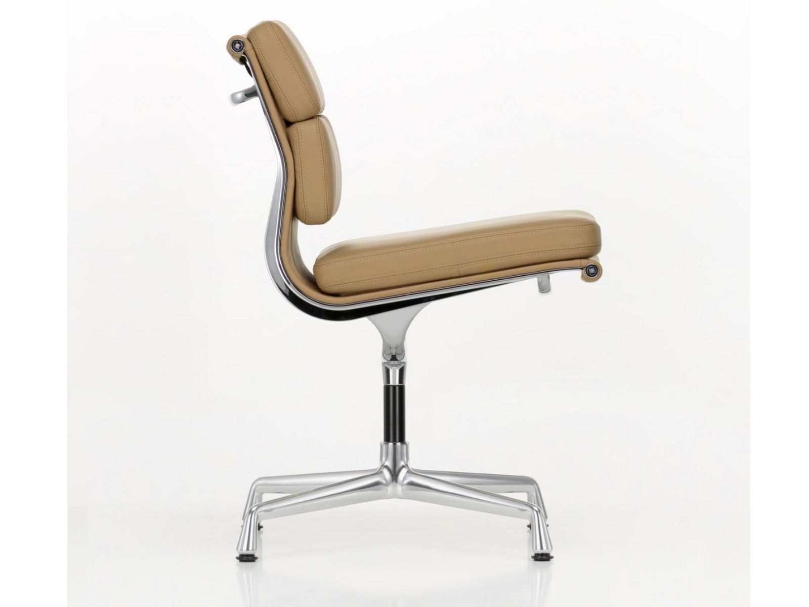 Leather chair with 4-spoke base | Soft Pad Ea 205 by Vitra