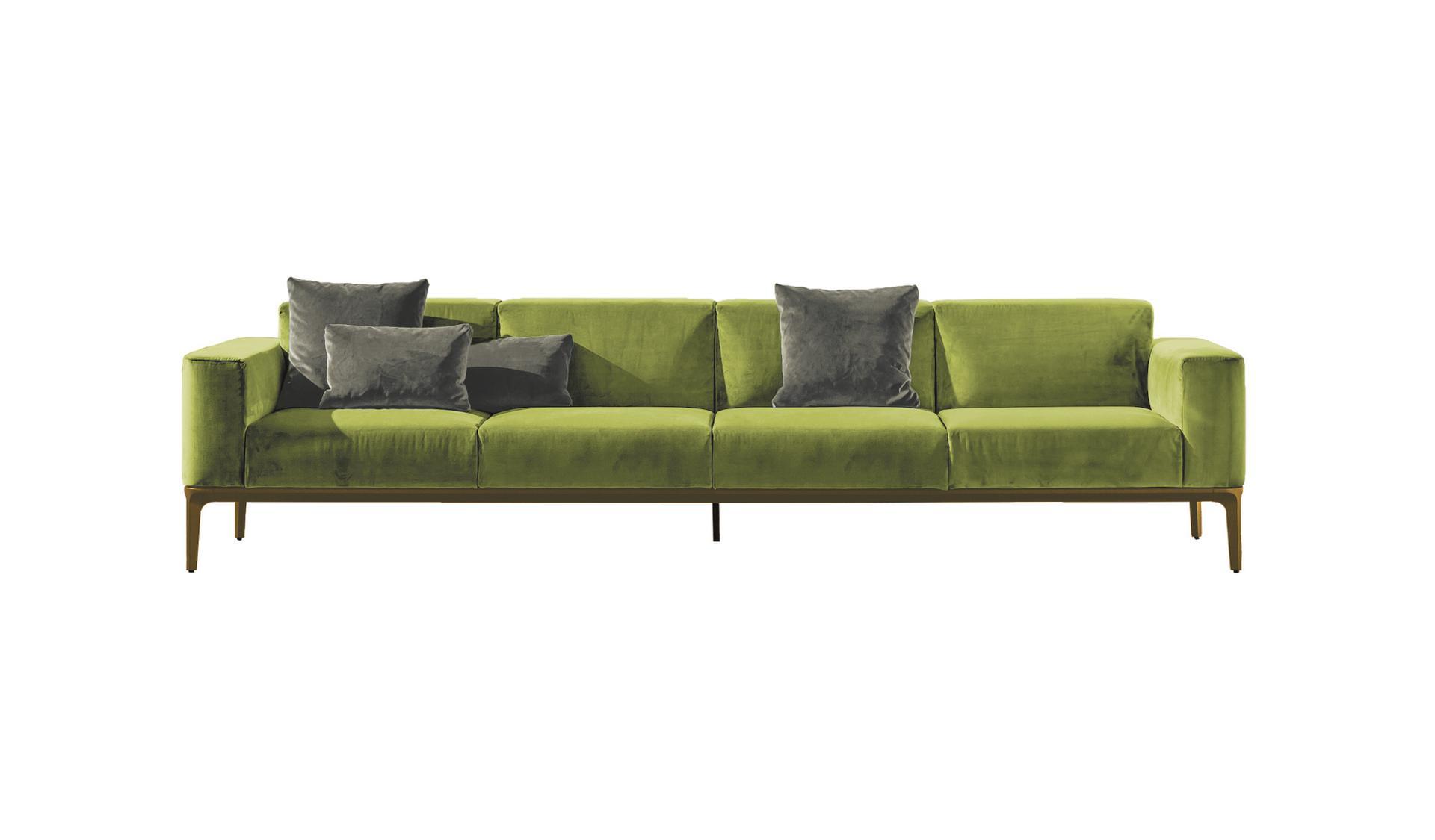 Sectional 4 seater fabric sofa | Slim by Sovet