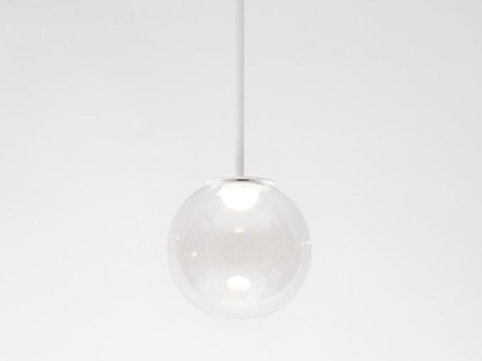 LED glass and aluminium pendant lamp | Bangster by Dark