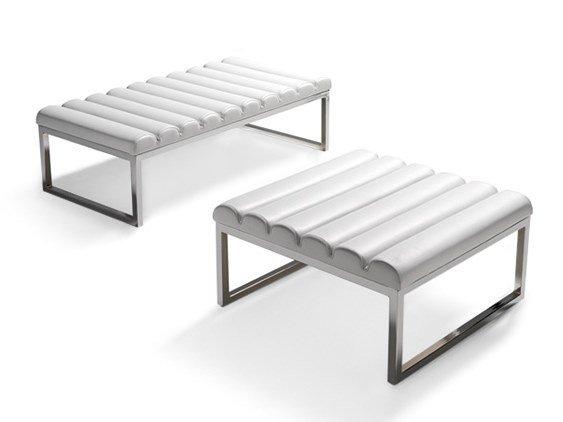 Leather bench with removable cover | Manhattan by Dema