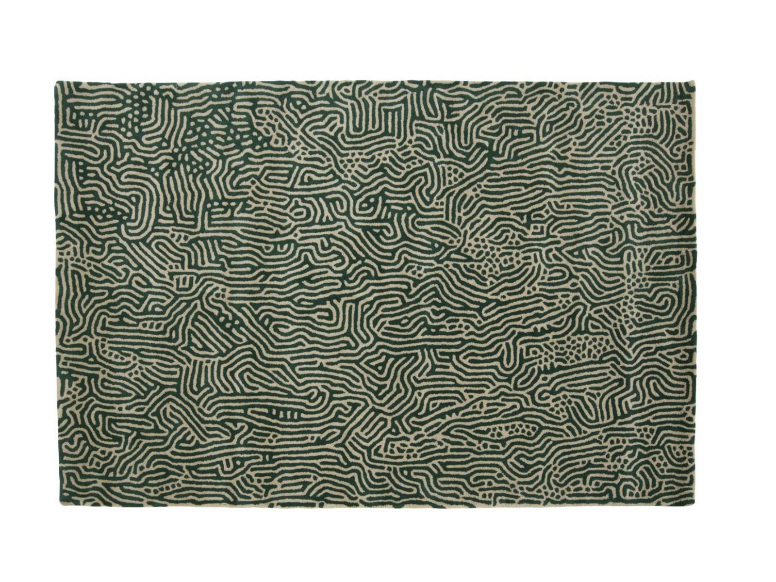 Patterned handmade rectangular wool rug | Écume by Ligne Roset