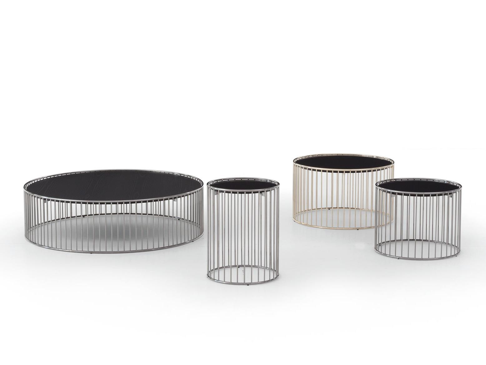 Coffee table | Caulfield Black Nichel by Minotti