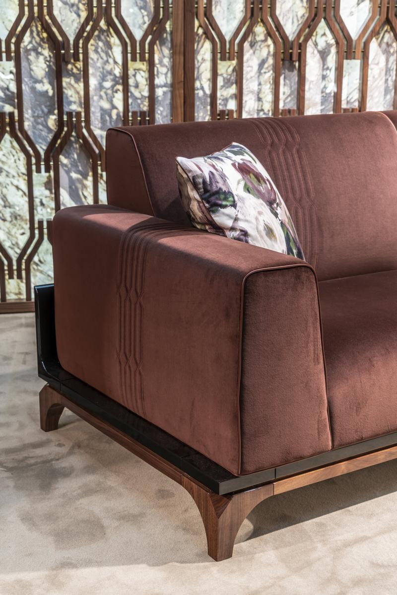 3 seater velvet sofa | Harmony by Bruno Zampa