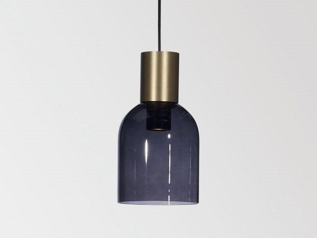 LED blown glass pendant lamp | Mantello Glass Led by Delta light