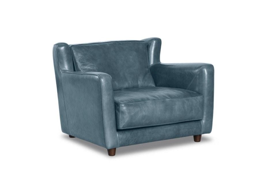 Tanned leather armchair with armrests | Bergère Longe by Baxter