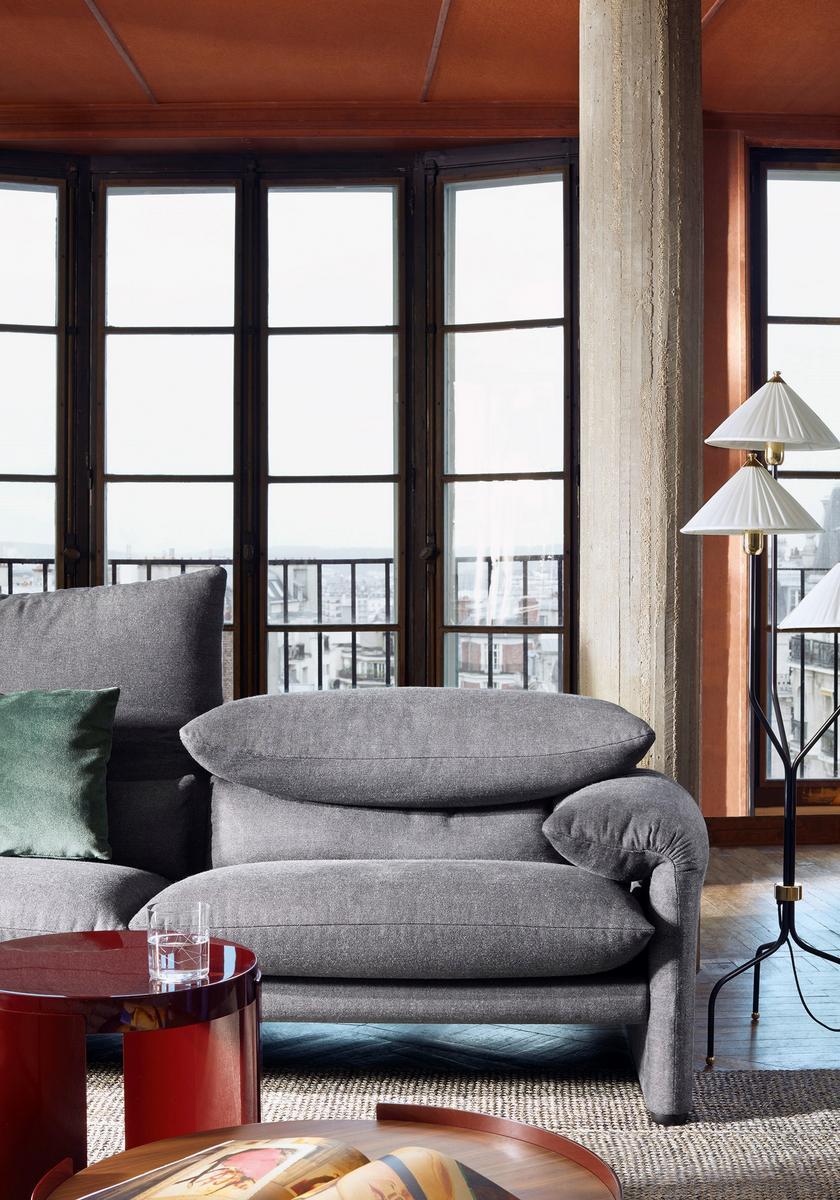 3 seater fabric sofa | 675 Maralunga Maxi / 40 Maxi by Cassina