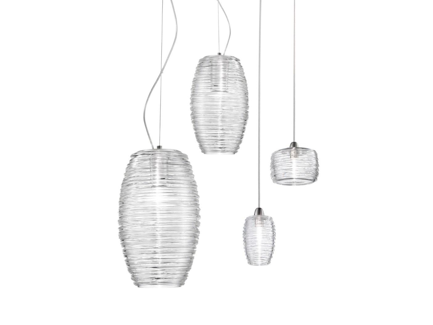 Glass pendant lamp | Damasco Sp by Vistosi