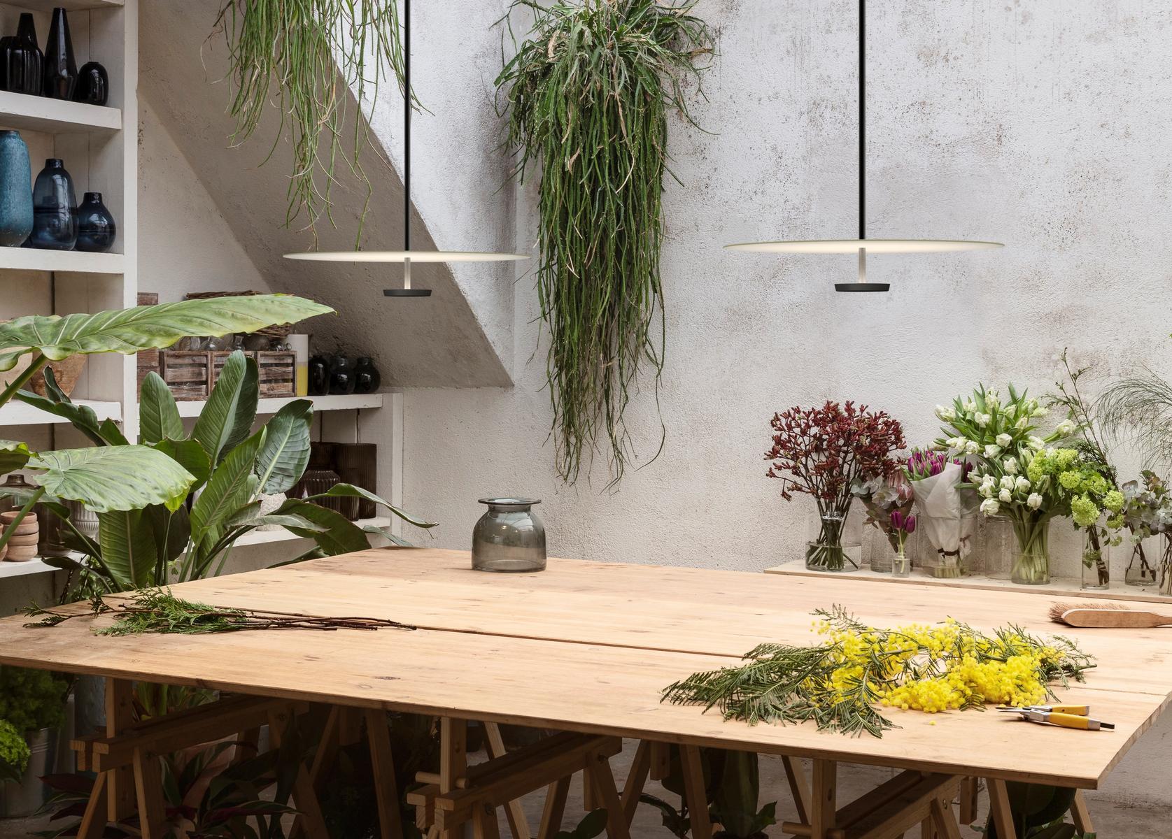 LED metal pendant lamp | Flat 5940 by Vibia