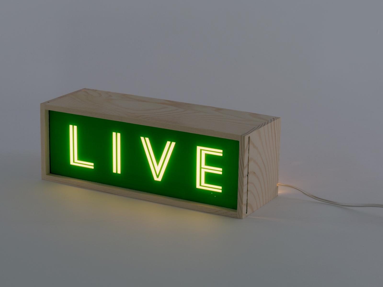 LED wooden table lamp | Live by Seletti
