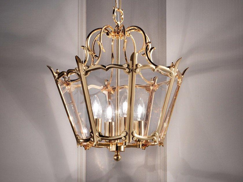 Incandescent brass pendant lamp | Brass & Spots Ve 1069 S4 by Masiero