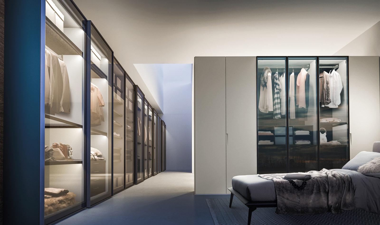 Modular lacquered wardrobe with doors | Display by ALF Dafre