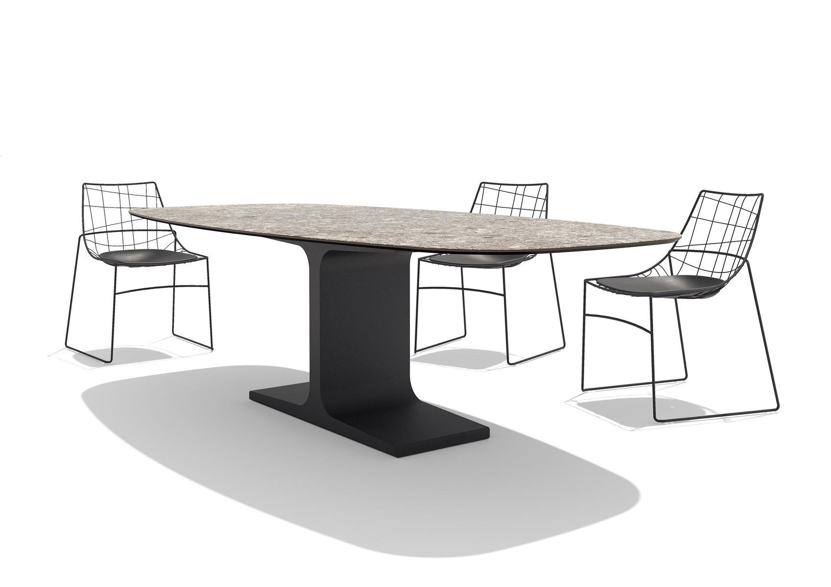 Sled base stackable metal chair | Keyah by Sovet