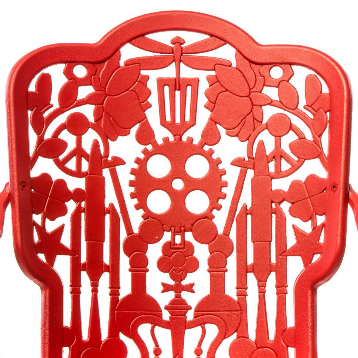 Aluminium garden chair with armrests | Industry by Seletti