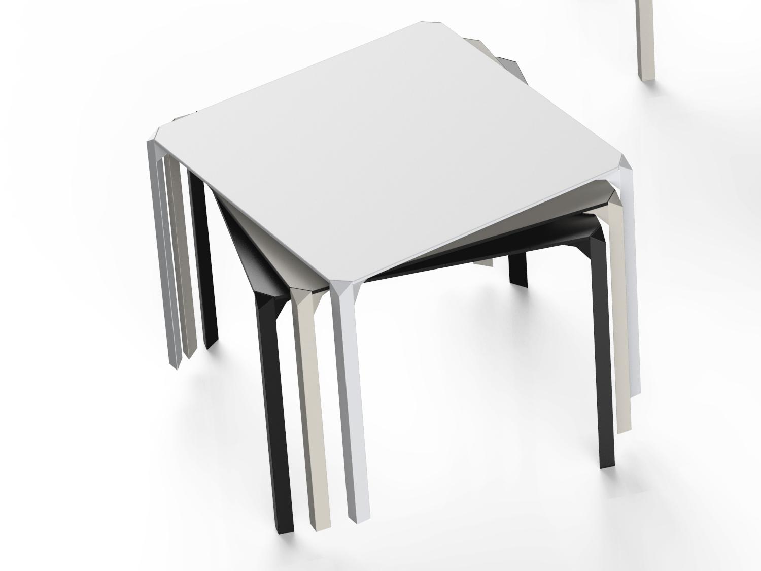 Square polyamide garden table | Quartz by Vondom