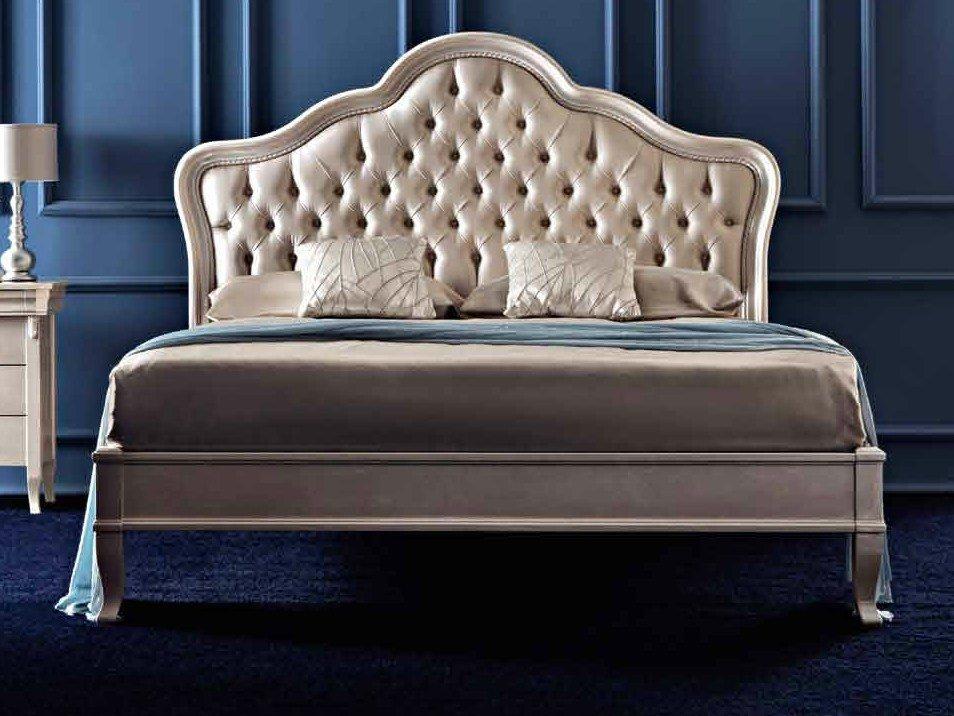 Upholstered double bed with upholstered headboard | Aida by Corte Zari