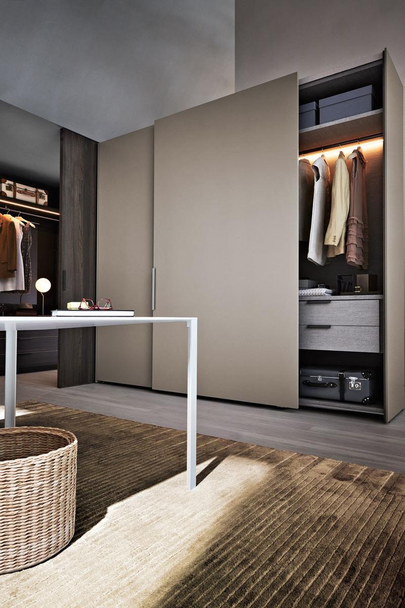 Sliding wooden cabinet door | Gliss Master Start by Molteni