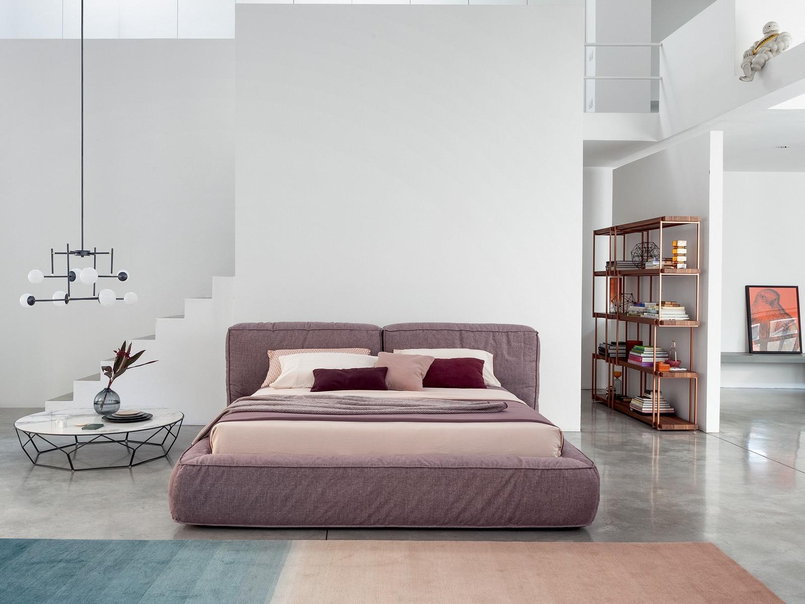 Upholstered bed with removable cover | Fluff by Bonaldo