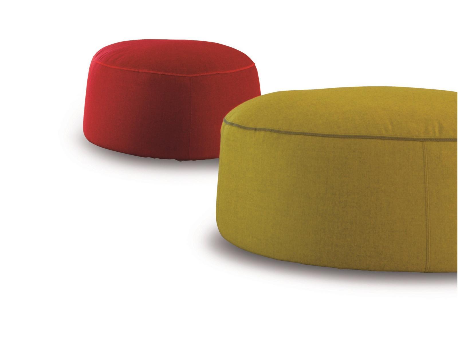 Round fabric pouf with removable lining | Milos by Desiree