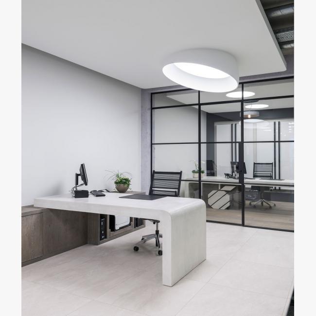 LED semi-inset ceiling lamp | Superdome Recessed by Delta light