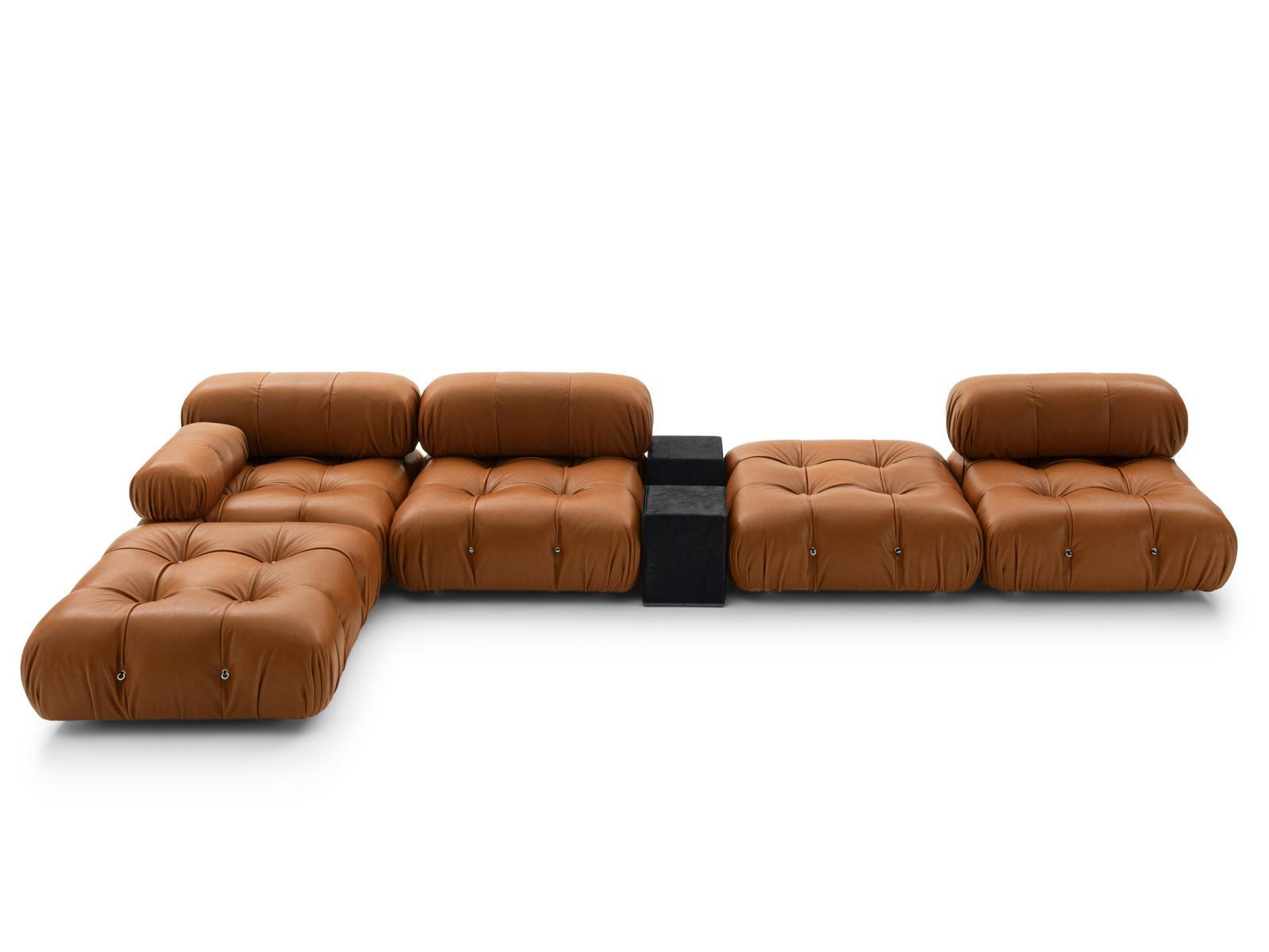 Tufted sectional modular leather sofa | Camaleonda by B&B Italia