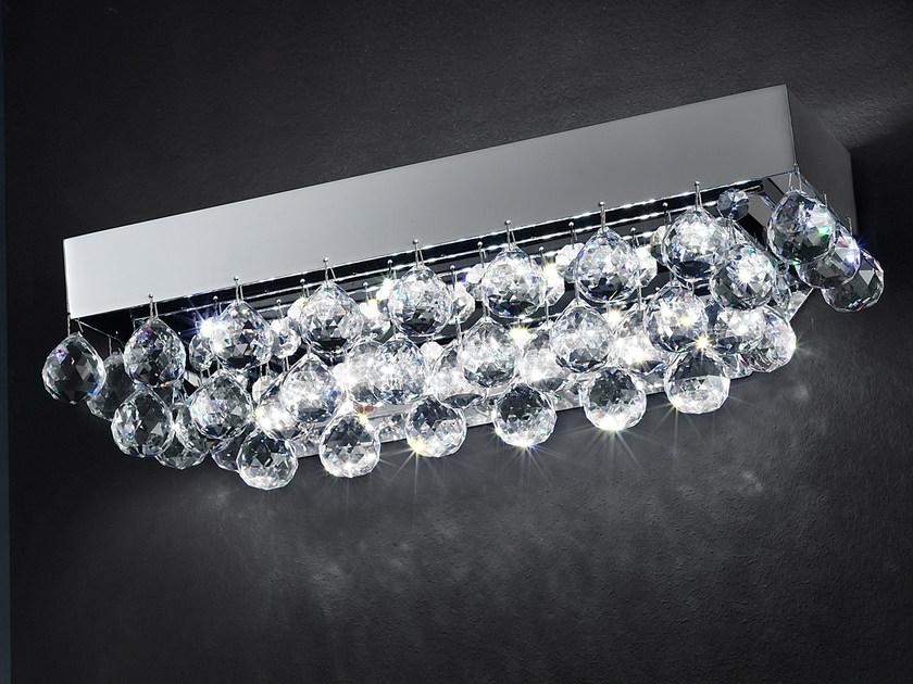 LED metal wall lamp with crystals | Impero & Deco Ve 809 A3 by Masiero