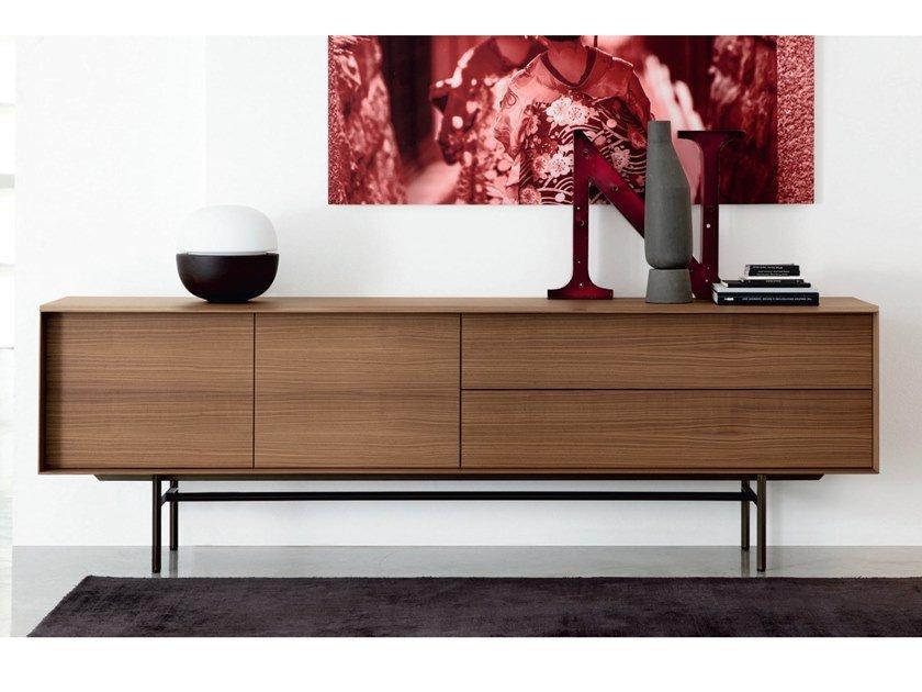 Walnut sideboard with doors | Harald by Porada
