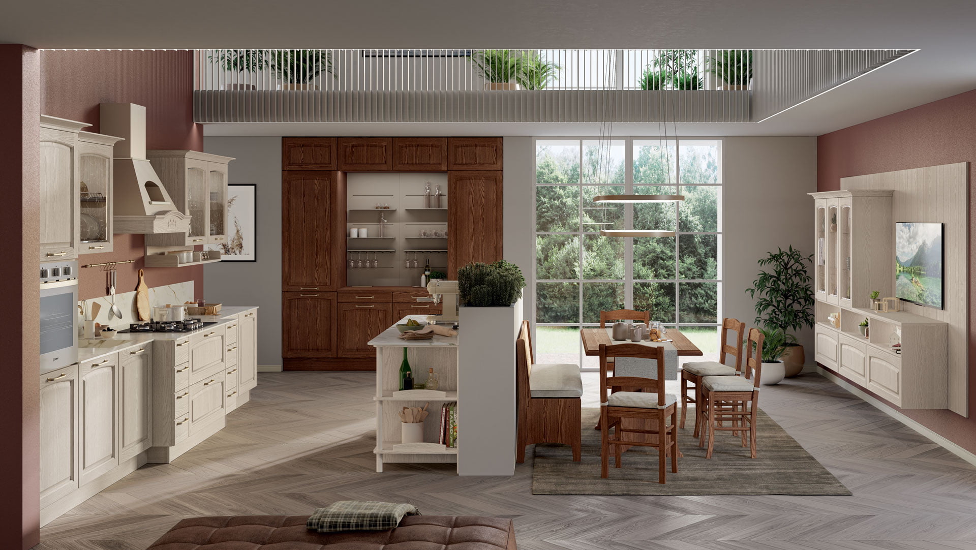 Wood kitchen with handles Creo kitchens Grace