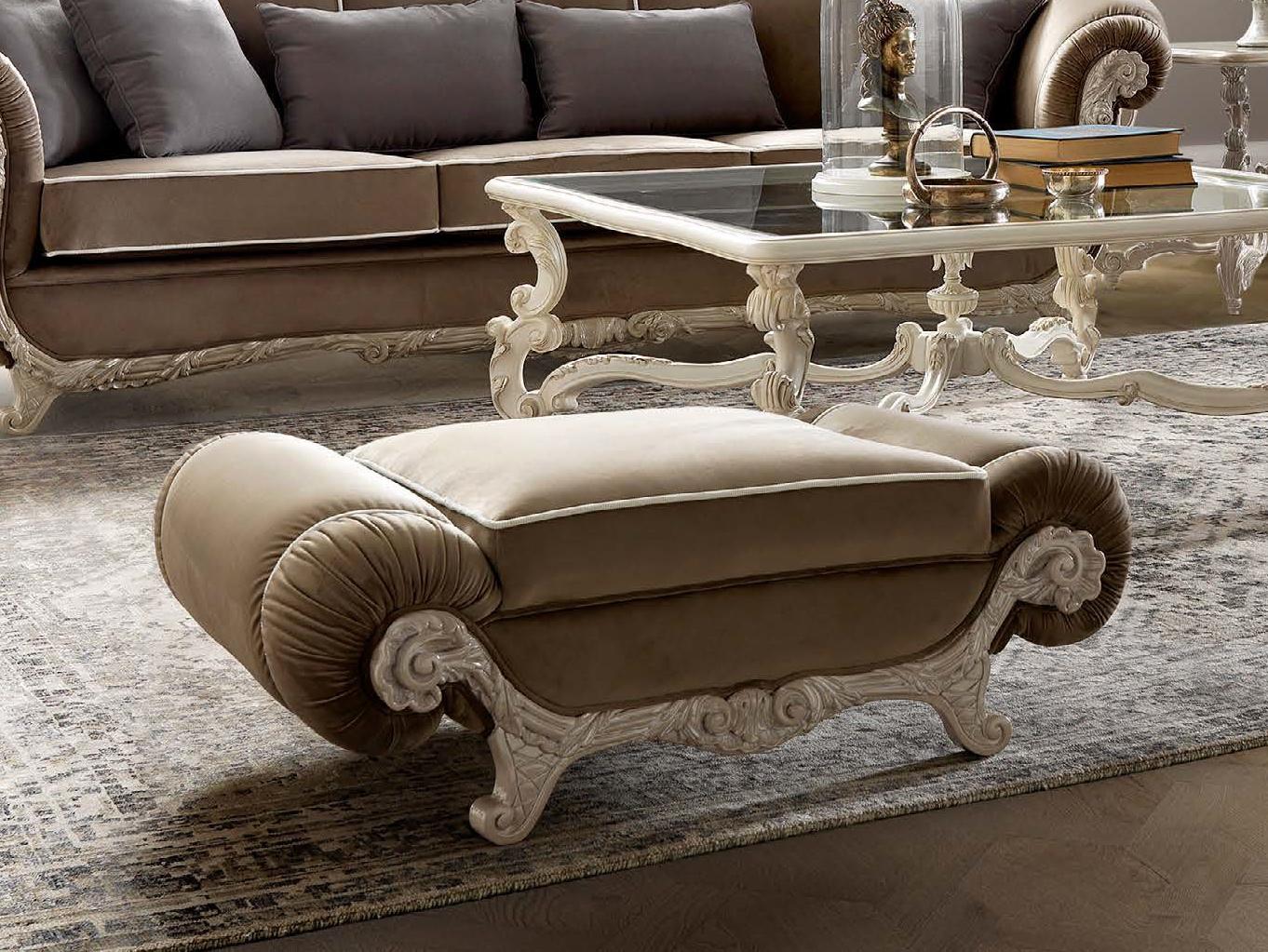 Upholstered rectangular fabric pouf | Tornabuoni by Andrea Fanfani