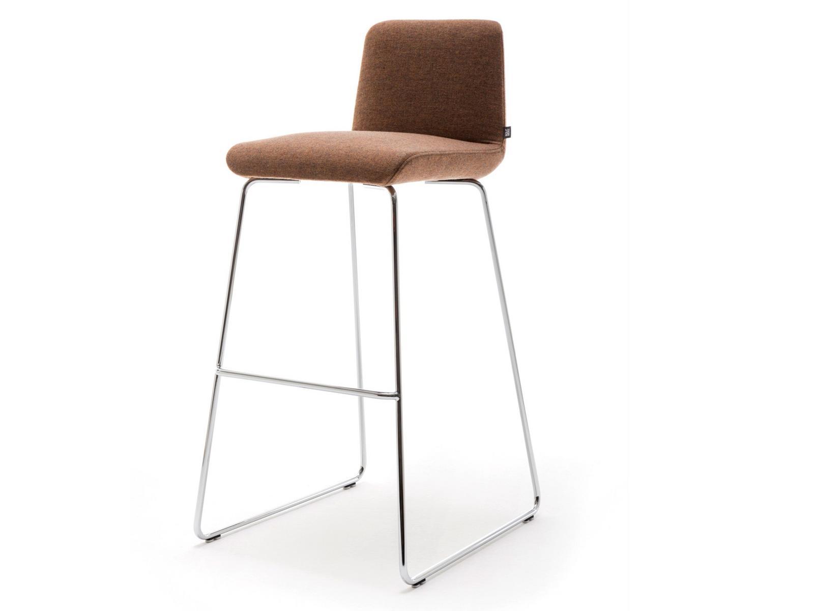 High sled base fabric stool | 626 Sinus by Rolf Benz