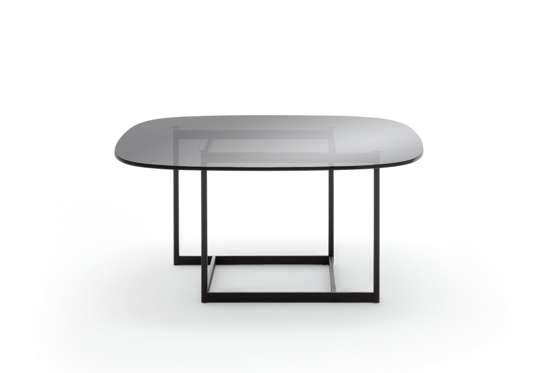 Square glass coffee table | 932 by Rolf Benz