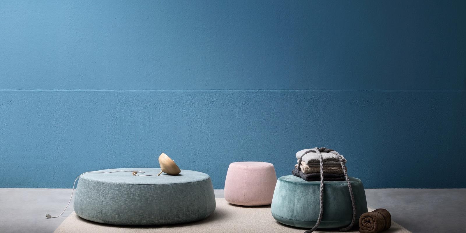 Oval fabric pouf | Denny by ALF Dafre