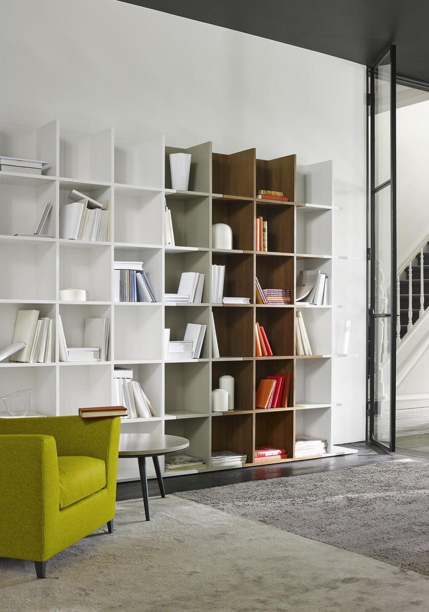 Open sectional wooden bookcase | Oka by Ligne Roset