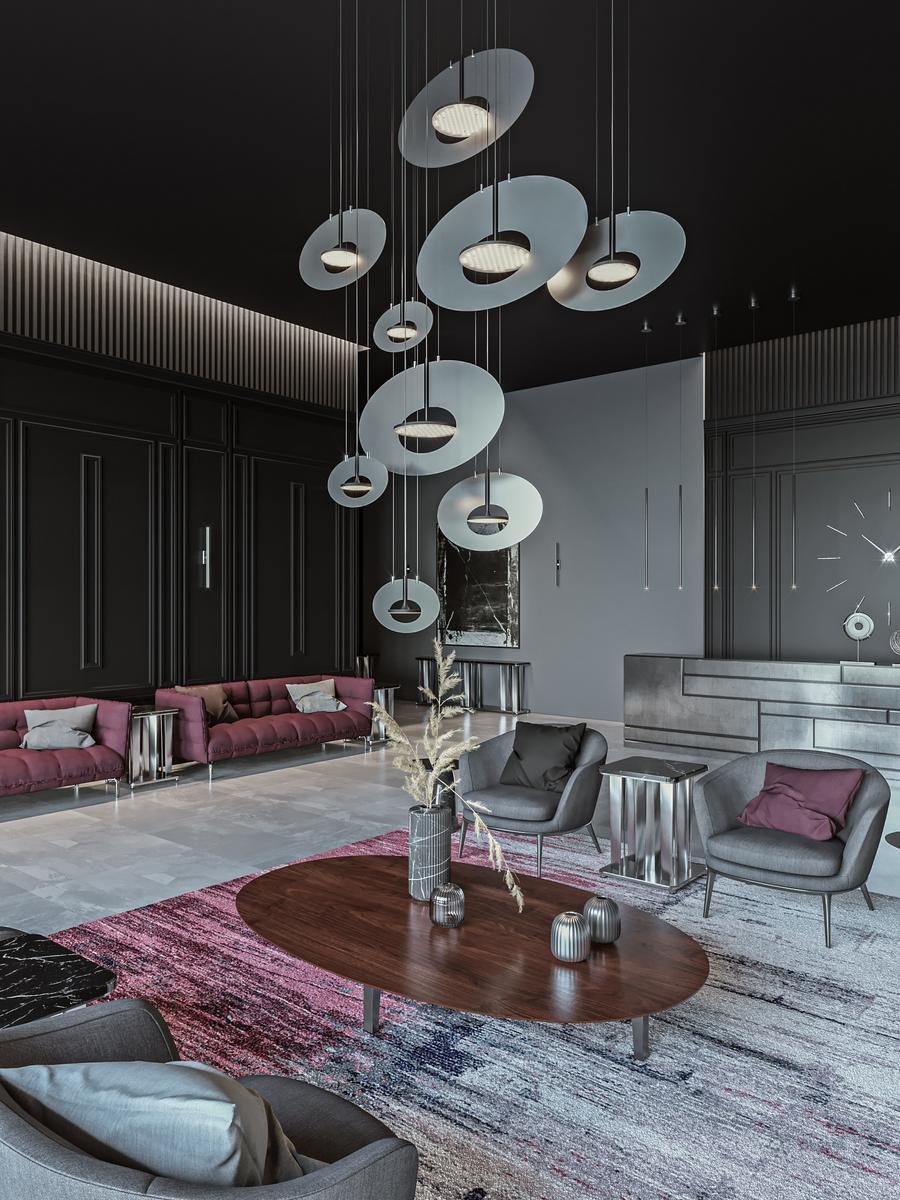 LED direct light Anodized aluminium pendant lamp | Eye In The Sky H3 Standard by Ilfari