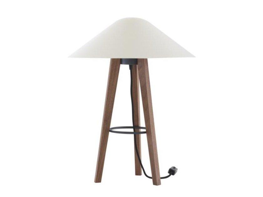 LED steel and wood table lamp | Melusine by Ligne Roset