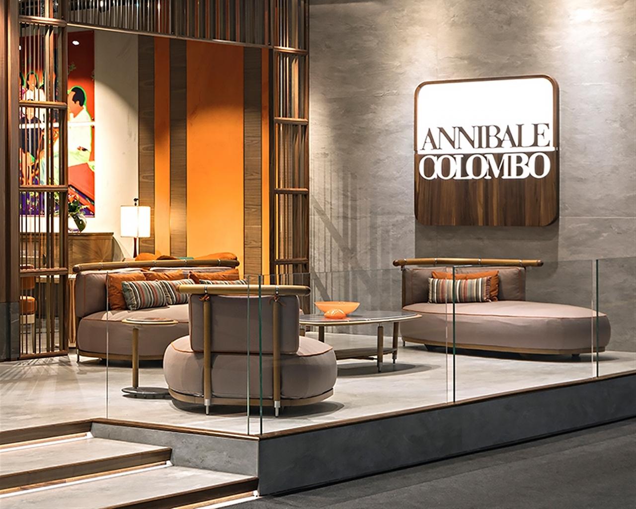 Curved fabric sofa | Coriandolo by Annibale Colombo