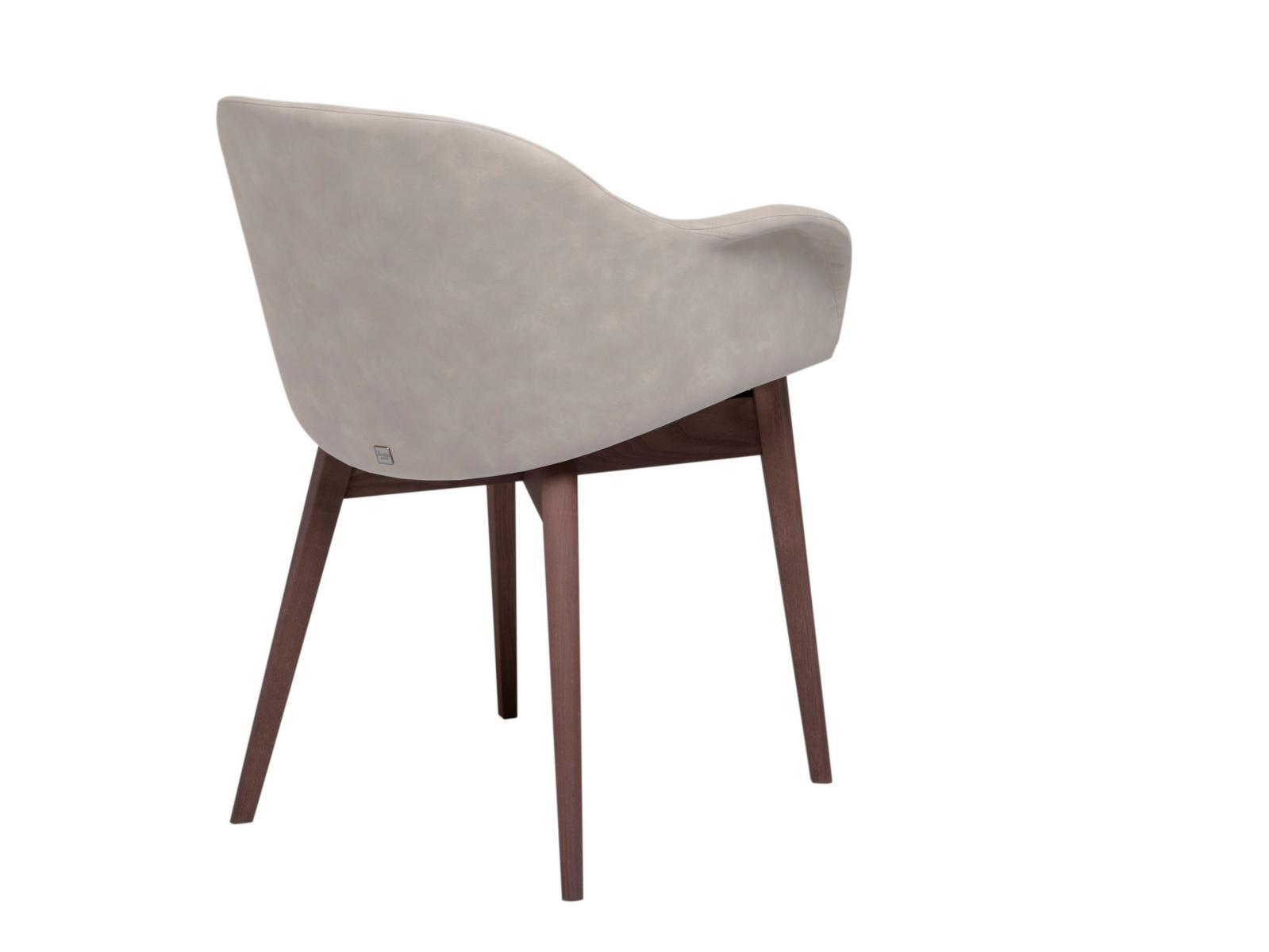 Upholstered chair with wooden base | Hug by Tonin Casa