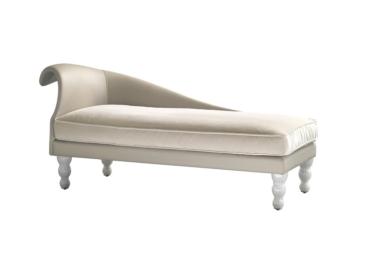 Upholstered leather day bed | Casanova by Reflex