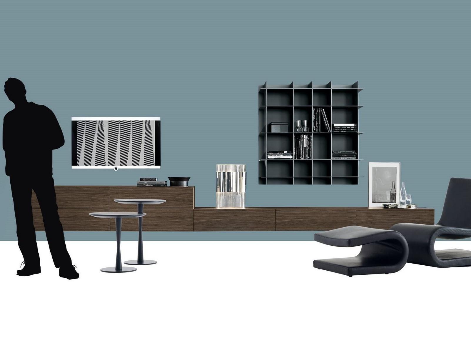 Sectional TV wall system | Sintesi by Poliform