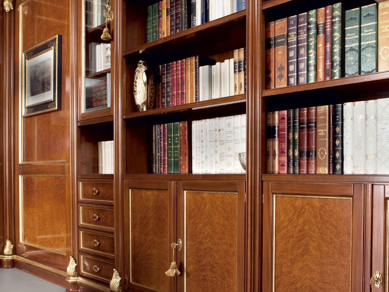 Open custom wooden bookcase | 13907 by Modenese Gastone