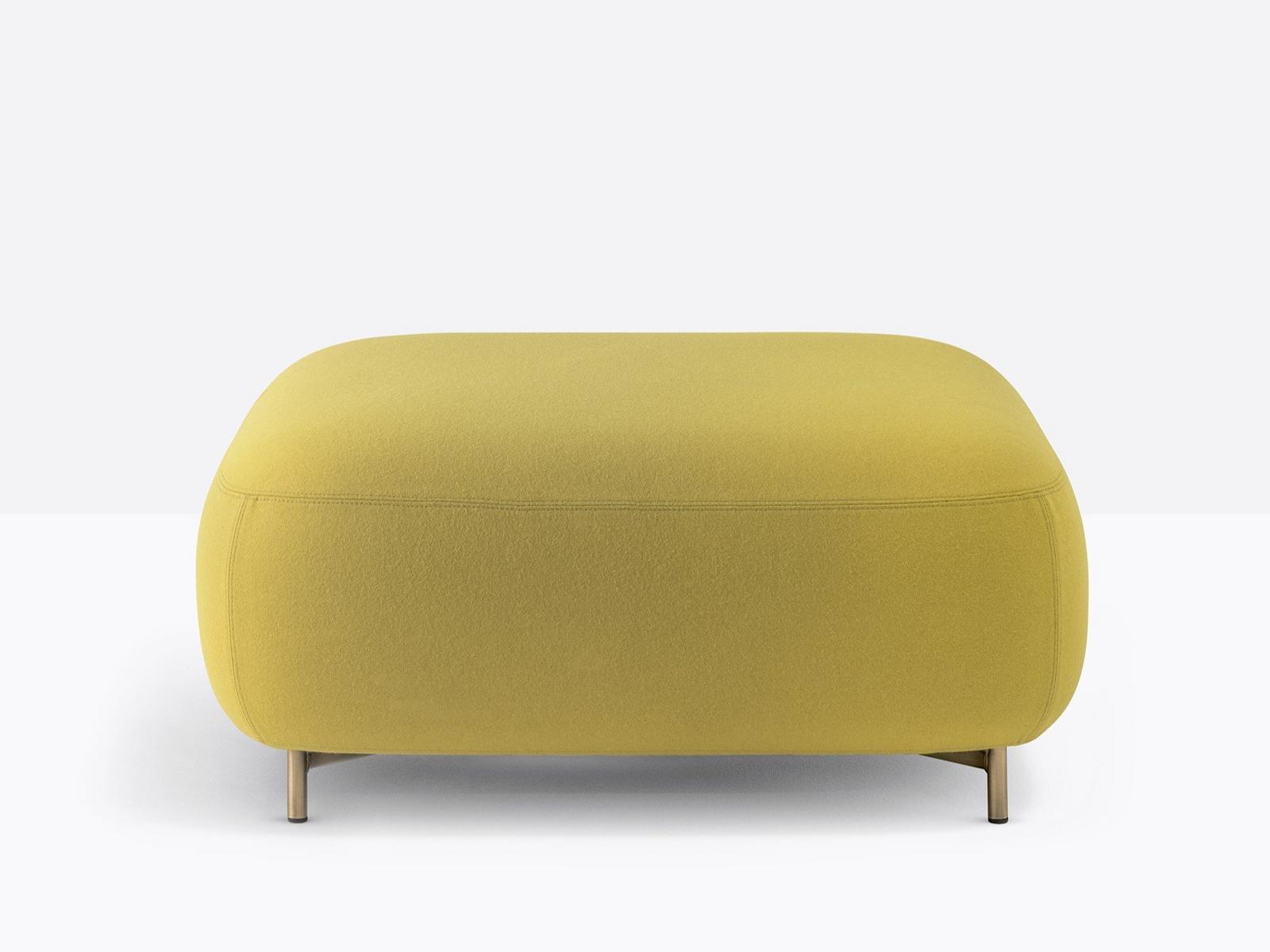 Upholstered square fabric pouf | Buddy 212 by Pedrali
